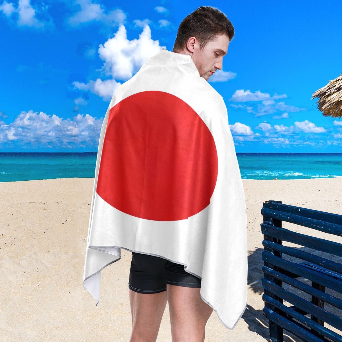 Amazon.com: CHIFIGNO Japan Flag Large Beach Towel Oversized 30